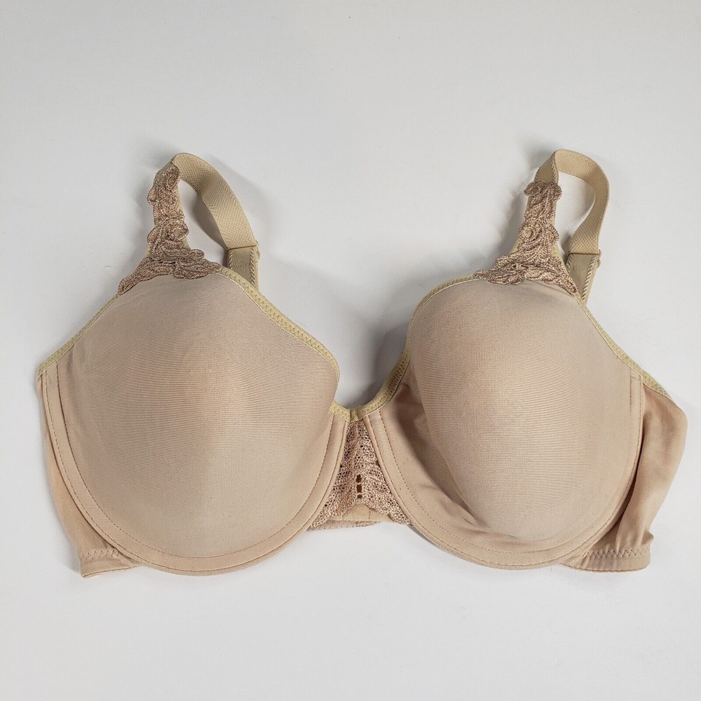 Vintage Wacoal Bodysuede Ultra Contour Underwire Bra Womens 34D Beige T-Shirt